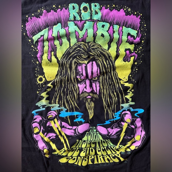 NWT Rob Zombie The Lunar Injection Kool Aid Eclipse Conspiracy T-Shirt Size M - Picture 3 of 7